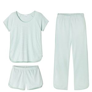 Lake Pajamas green Striped Set
